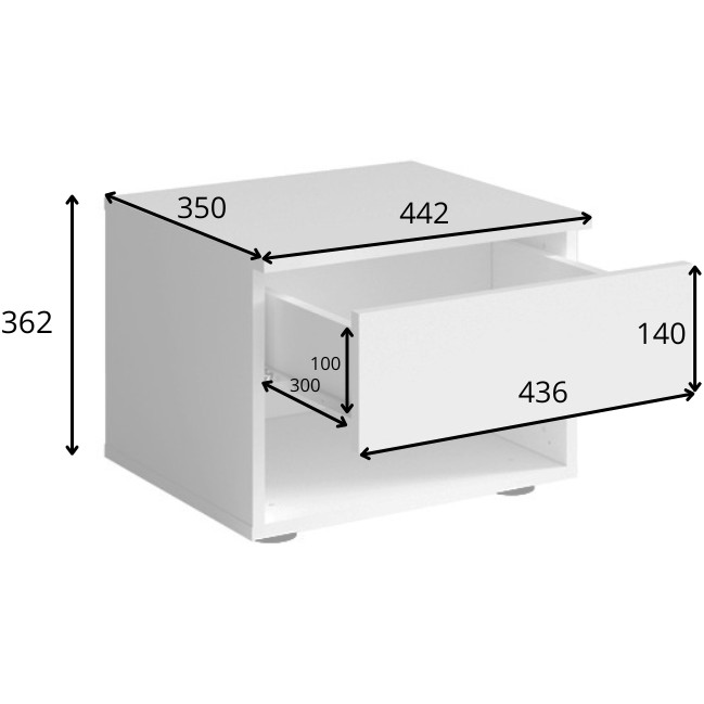 Szafki nocne (2szt.) NINO 02 dąb sonoma - obrazek 4