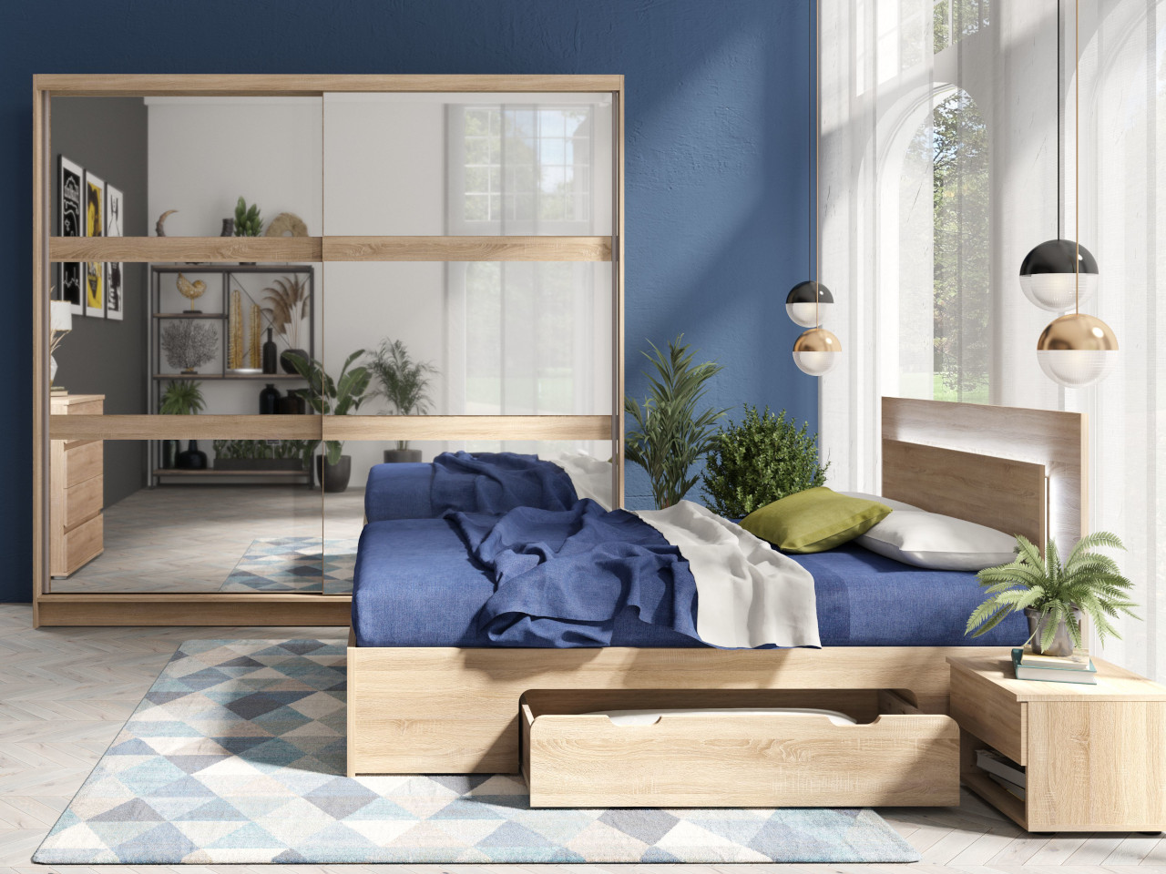 Szafki nocne (2szt.) NINO 02 dąb sonoma - obrazek 5