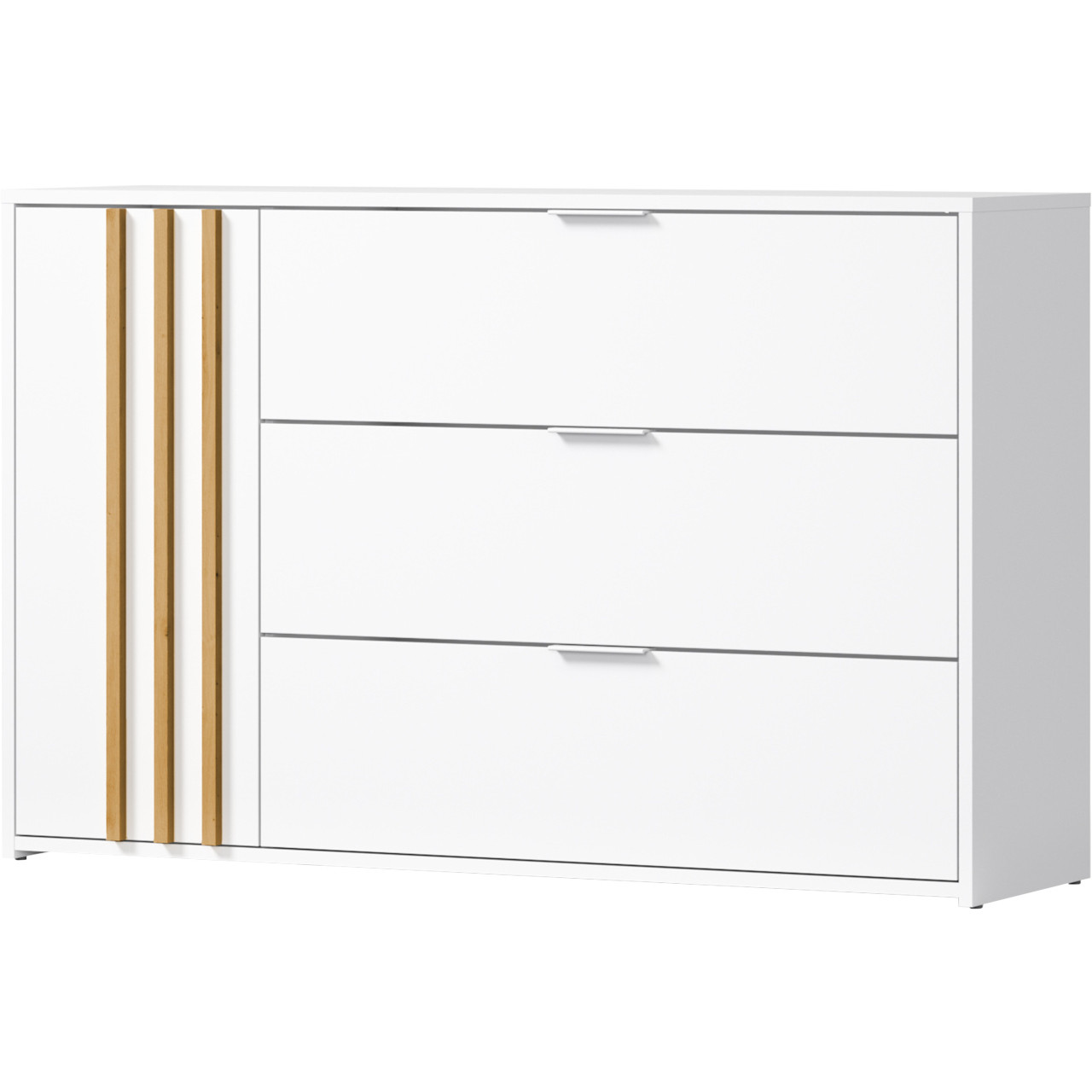 Komoda NOVOLI 04 biały + dąb artisan