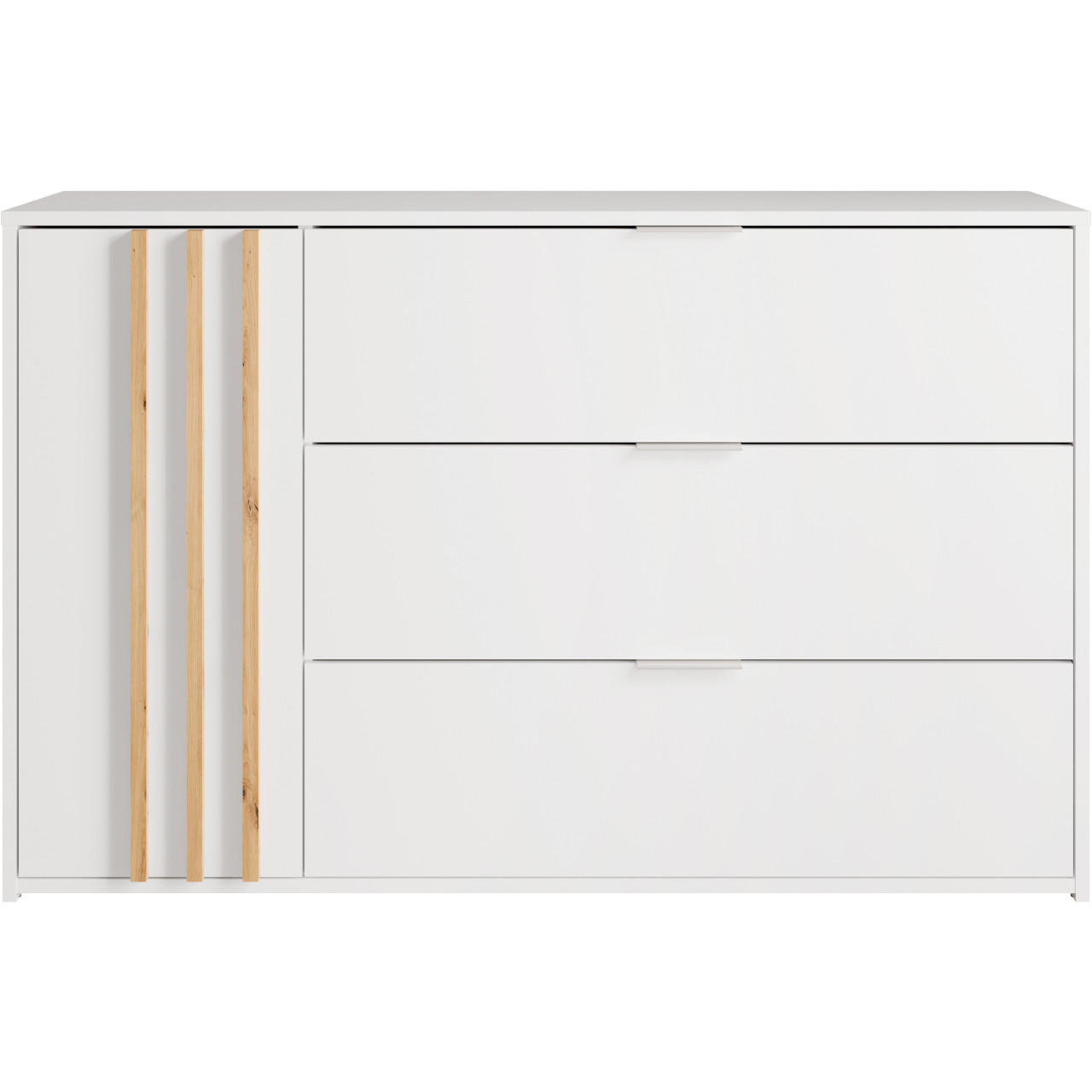 Komoda NOVOLI 04 biały + dąb artisan - obrazek 3