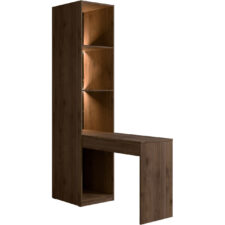 Regał z oświetleniem i toaletka z lustrem MARGHERA 250 orzech elegant