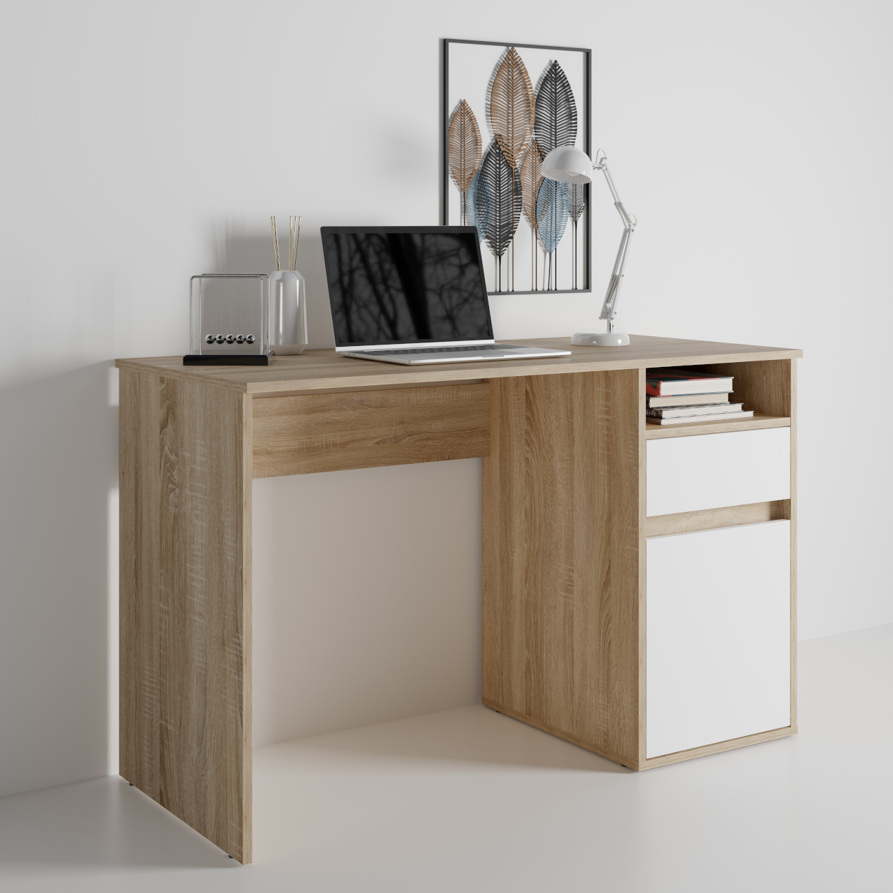 Biurko BILLY dąb sonoma / biały - obrazek 7