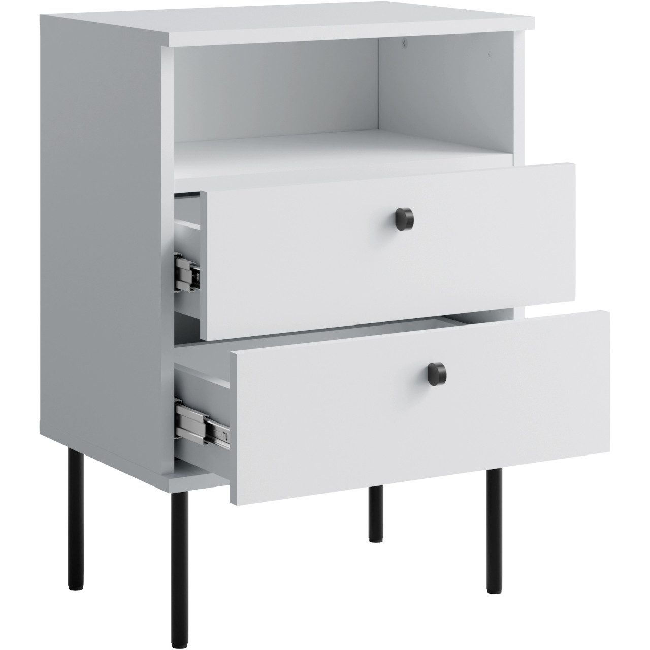 Szafka nocna HUGH II biały - obrazek 3