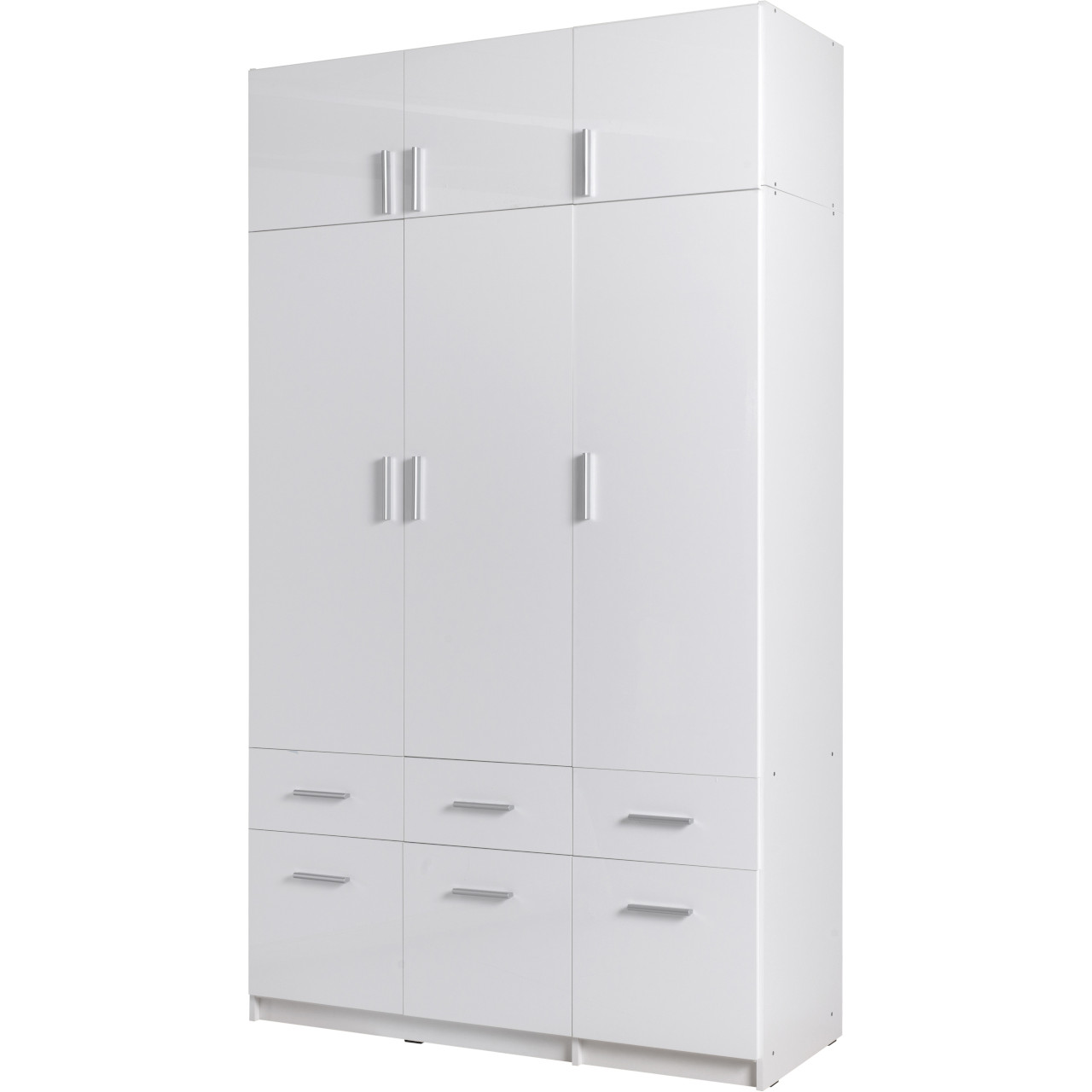 Szafa z szufladami 136cm PARMA 04 biały alpejski / biały połysk - obrazek 5