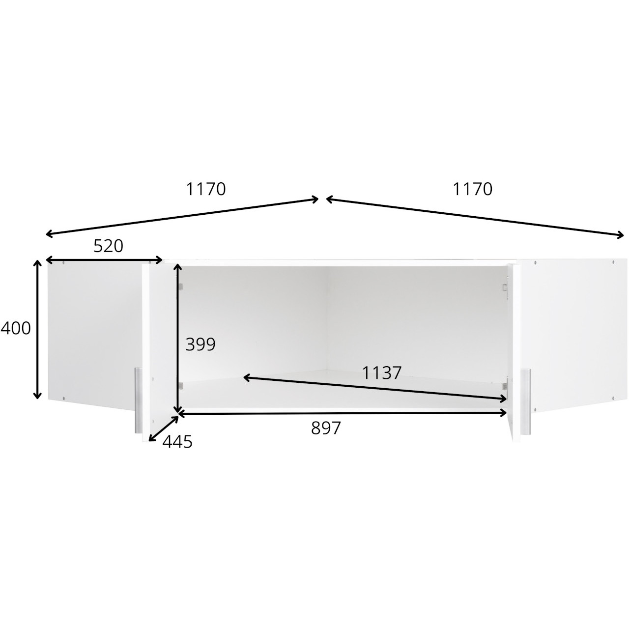 Nadstawka do szafy narożnej PARMA 06A dąb wellington - obrazek 4