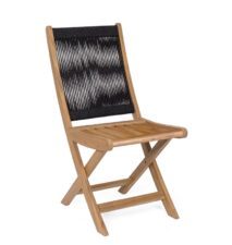 BIZZOTTO krzesło ogrodowe składane DANUBIO czarne