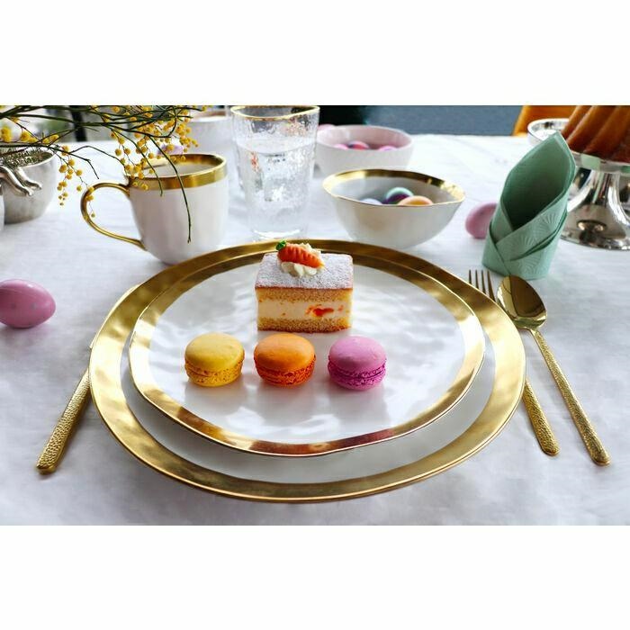 KARE komplet 4 kubków BELL biało-złoty - obrazek 5