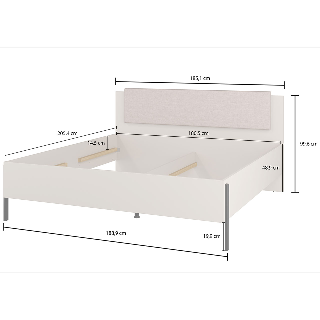 Łóżko 180x200 JUKAN 32 kaszmir - obrazek 5
