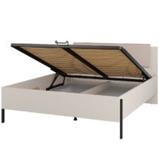 Łóżko z pojemnikiem 160x200 JUKAN 51 kaszmir