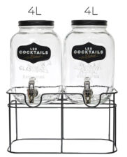 Zestaw 2 słojów na napoje 2x 4L. szklane