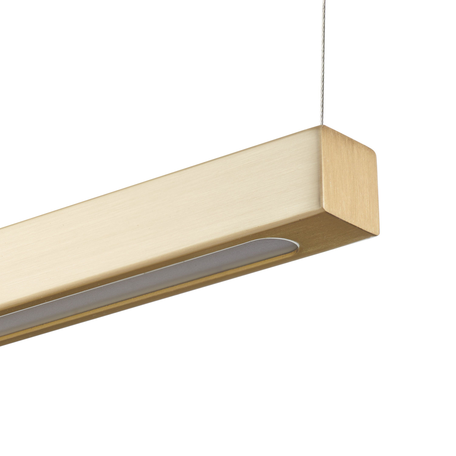 Lampa sufitowa wisząca BEAM 80 cm złota LED – elegancka listwa do jadalni - obrazek 5