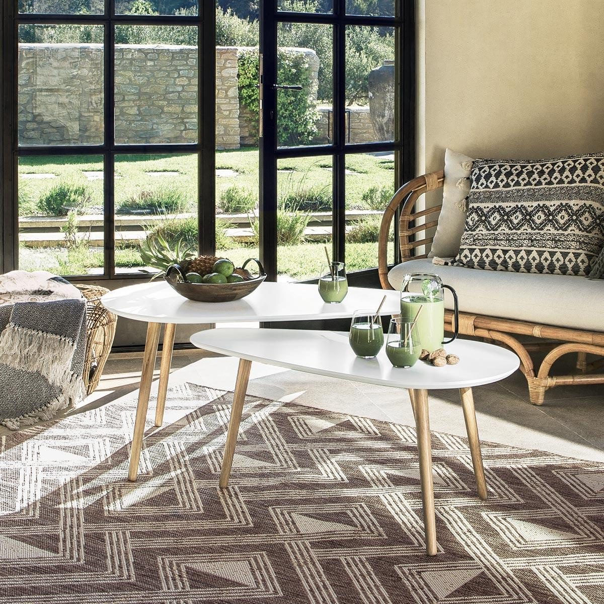 Zestaw 2 stolików Mileo L białe ( Rozmiar: uniwersalny ) - obrazek 3