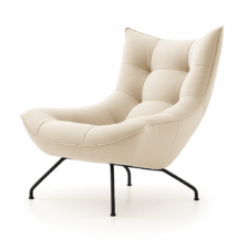 Fotel Vansbro ML Velvet nowoczesny do salonu Beżowy (SWAN-01)