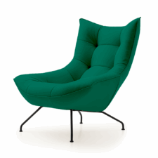 Fotel Vansbro ML Velvet nowoczesny do salonu Butelkowy (SWAN-16)