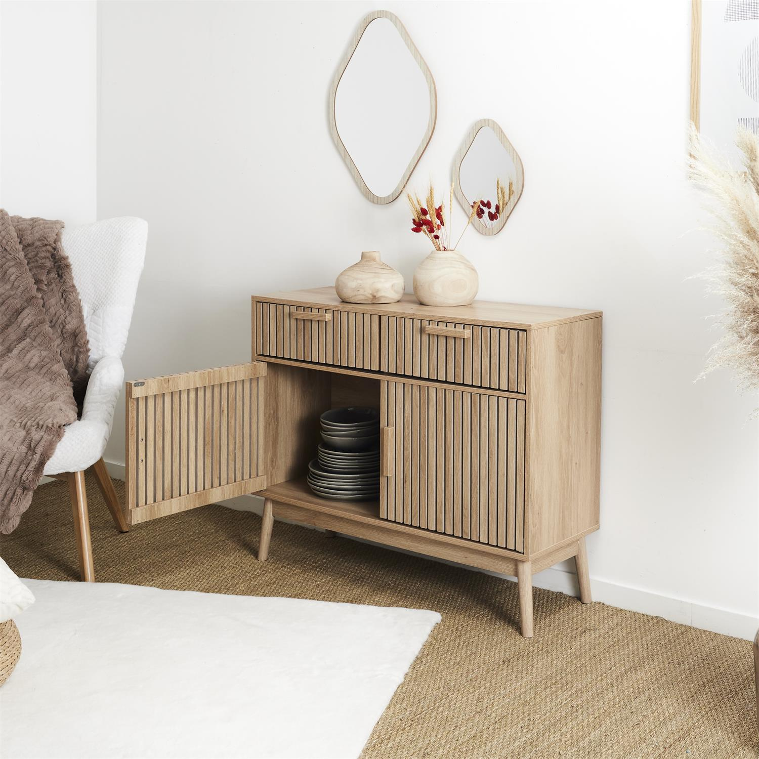 Komoda Klaus 2 szuflady, 2 szafki - obrazek 4