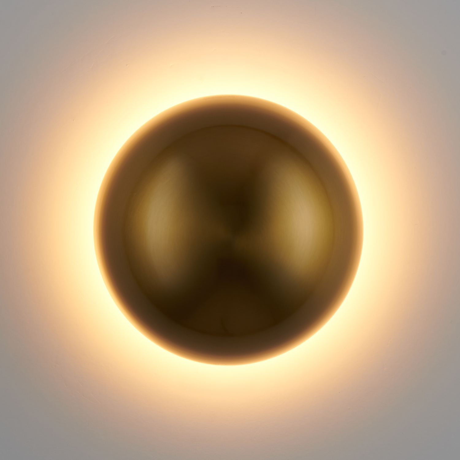 Kinkiet ścienny Button, 16 cm - LED, złoty, półkulisty - obrazek 5