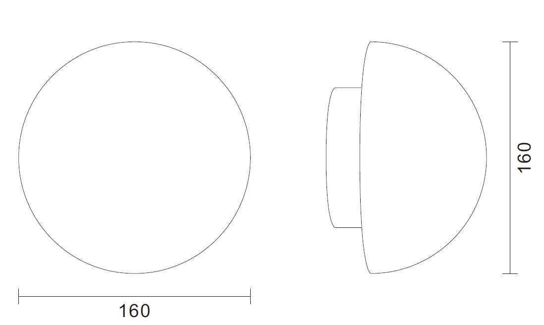 Kinkiet ścienny Button, 16 cm - LED, złoty, półkulisty - obrazek 9