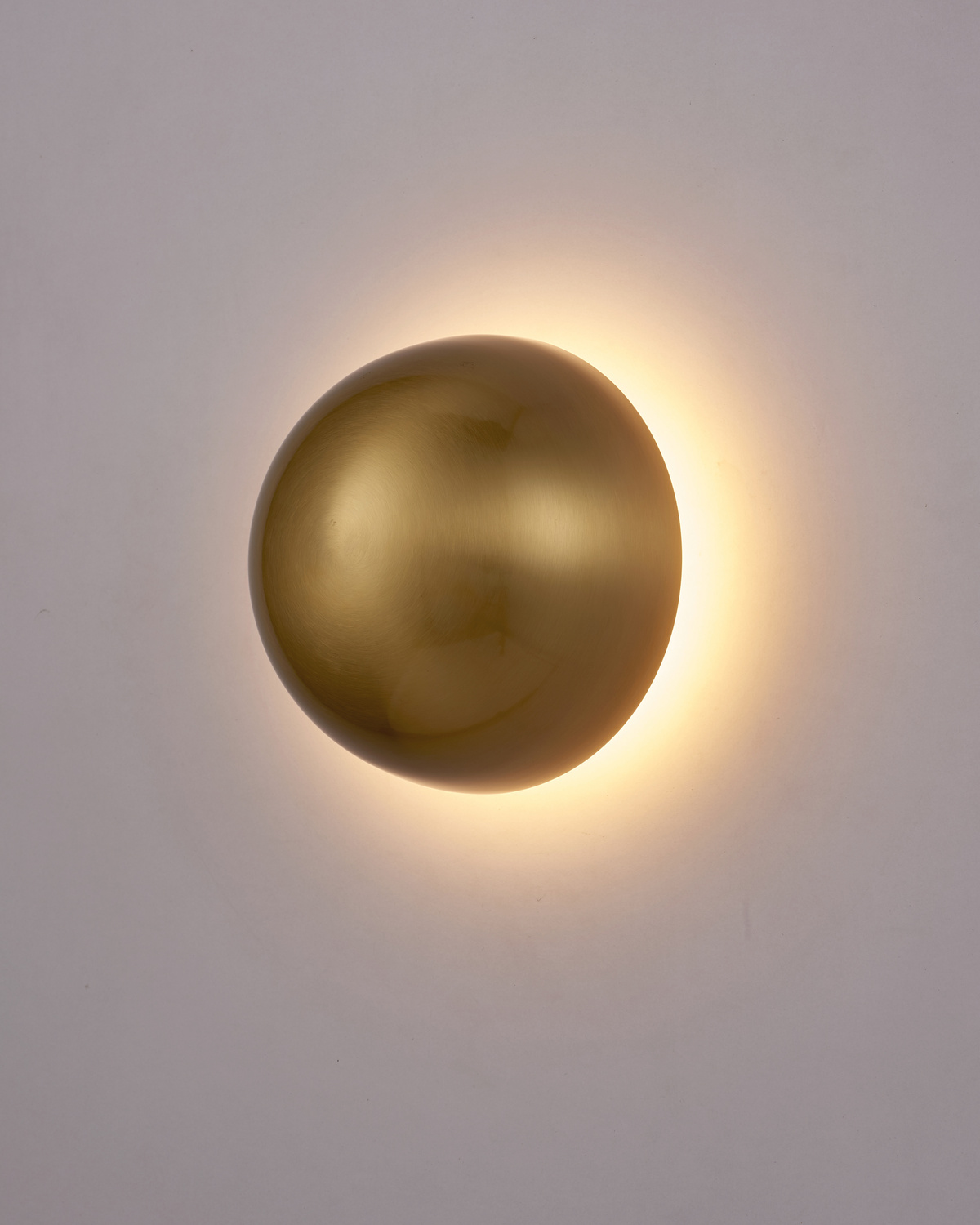 Kinkiet ścienny Button, 16 cm - LED, złoty, półkulisty - obrazek 10