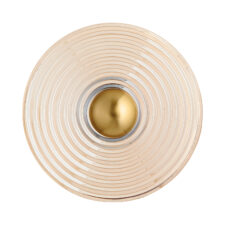 Kinkiet ścienny HELIOS, 30 cm - bursztynowy do wnętrz mieszkalnych i komercyjnych