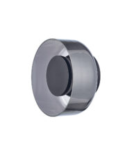 Lampa ścienna DONUT 18 cm - LED, szkło, szaro-czarna