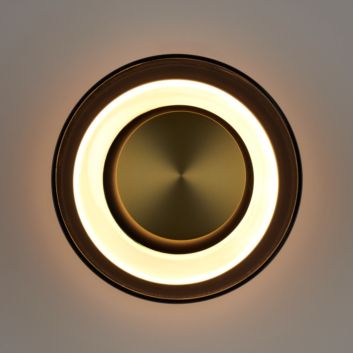 Lampa ścienna DONUT LED 18 cm szaro-złota dekoracyjna do nowoczesnych wnętrz - obrazek 6