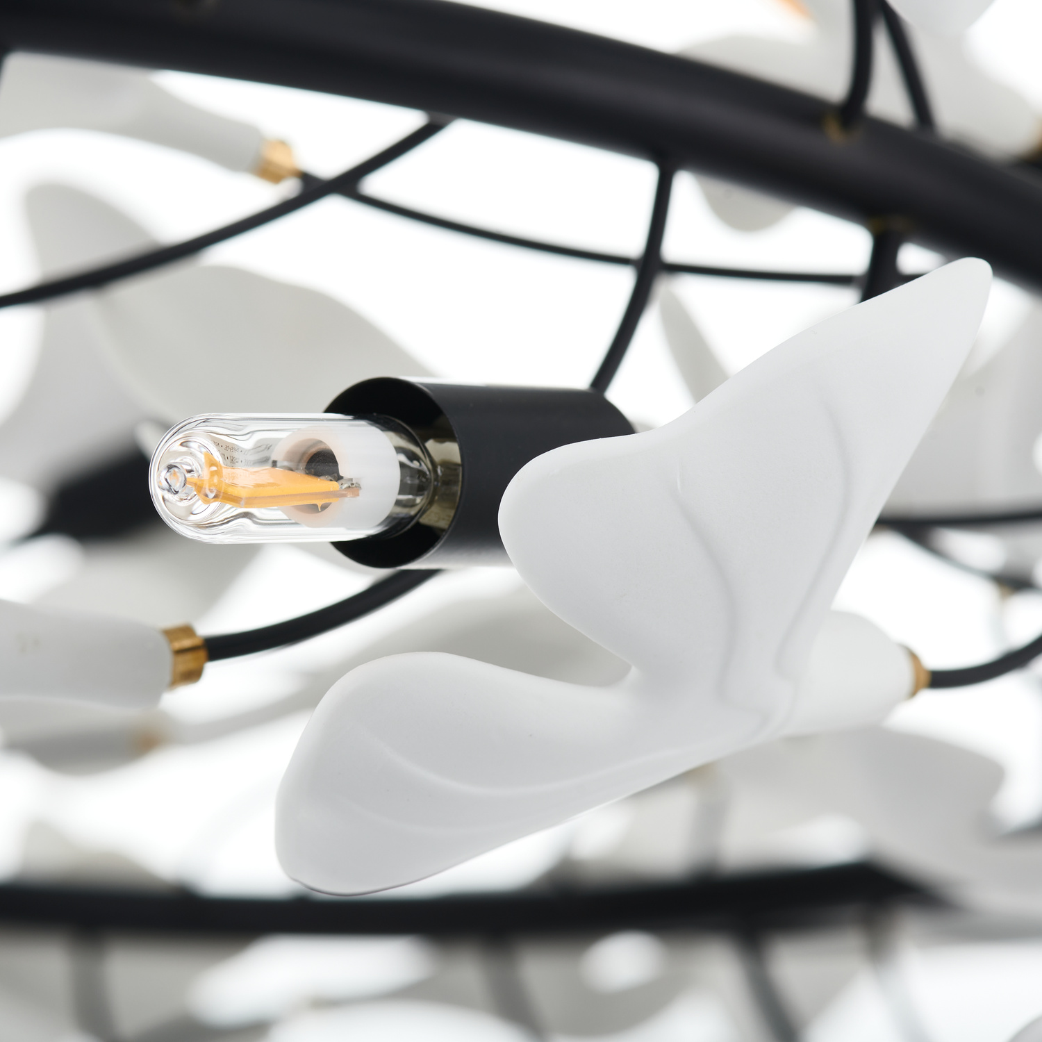 Lampa wisząca BOTANIKA 150 cm - czarna, G9, regulowana, designerska - obrazek 10