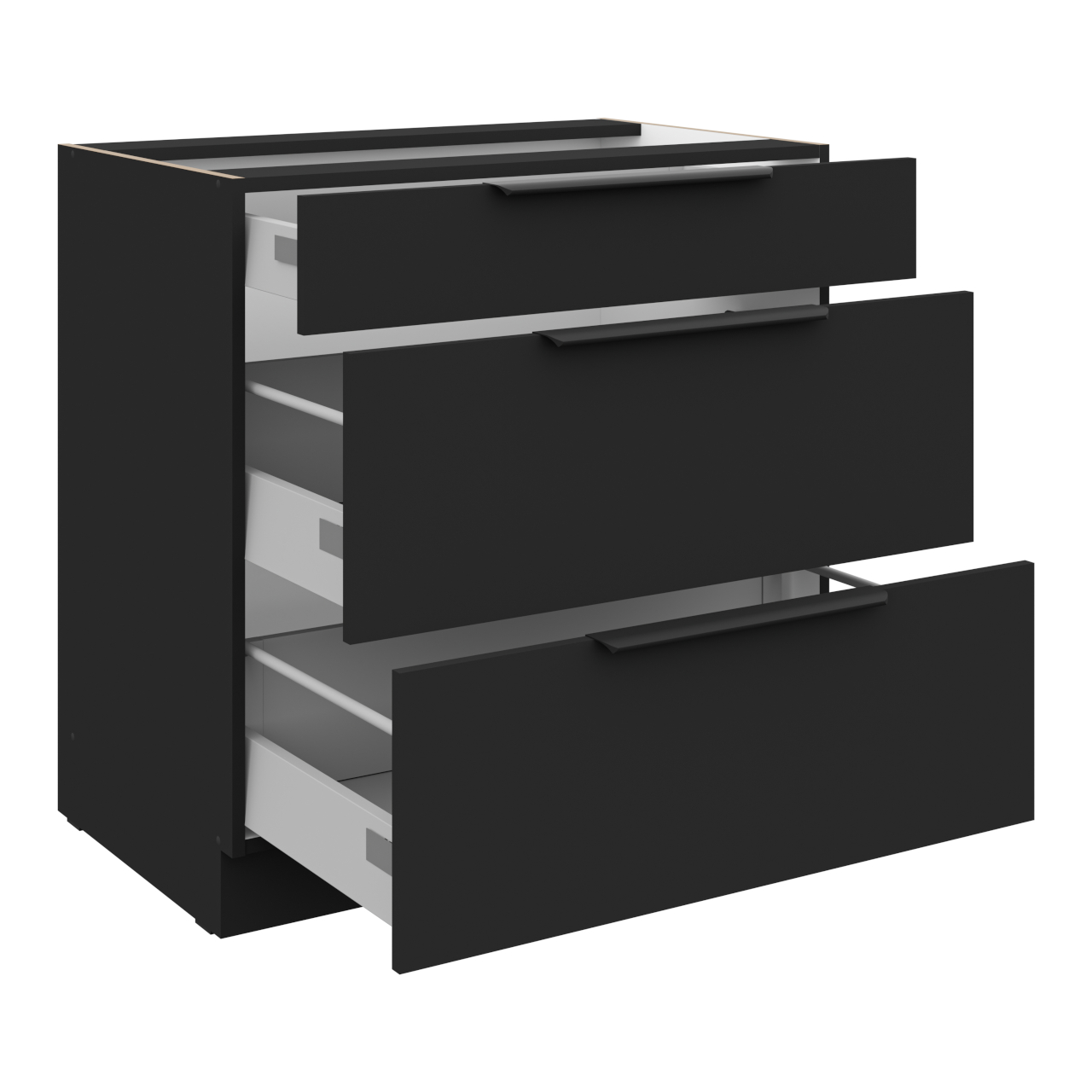 Szafka z szufladami 80 SILVIA 04 czarny - obrazek 3