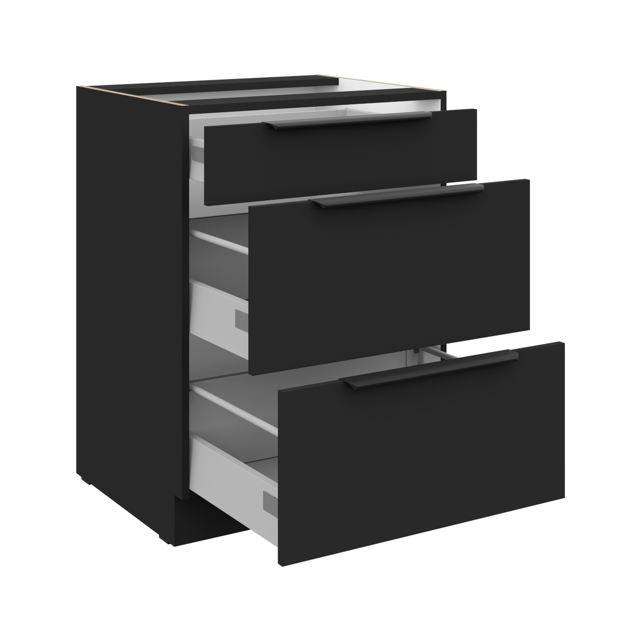 Szafka z szufladami 60 SILVIA 08 czarny - obrazek 3