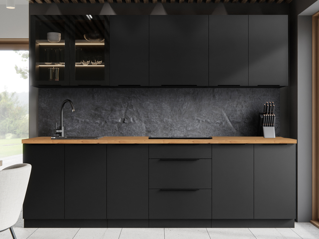 Szafka z szufladami 60 SILVIA 08 czarny - obrazek 5