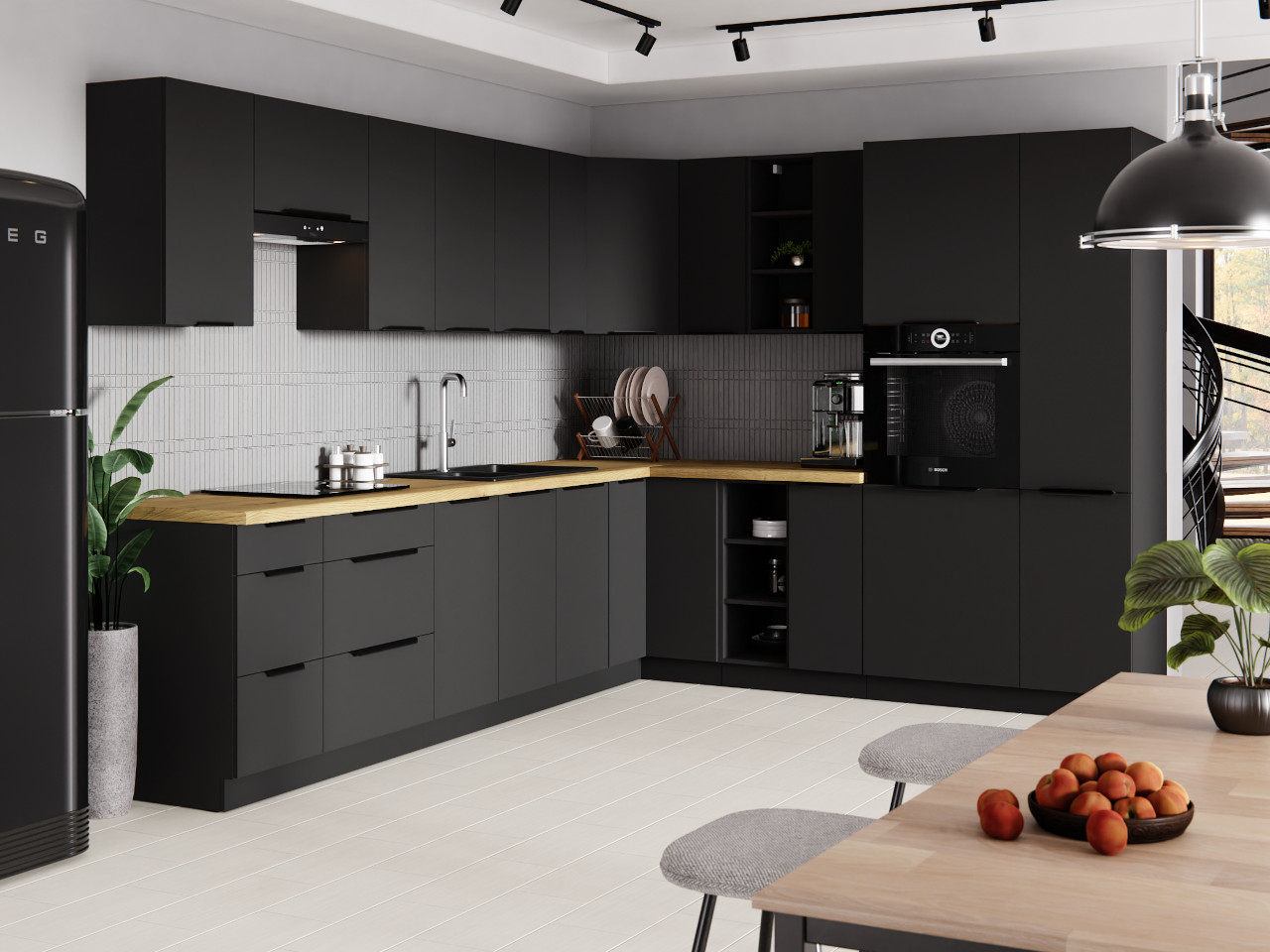 Szafka dolna narożna 90 SILVIA 16 czarny - obrazek 3