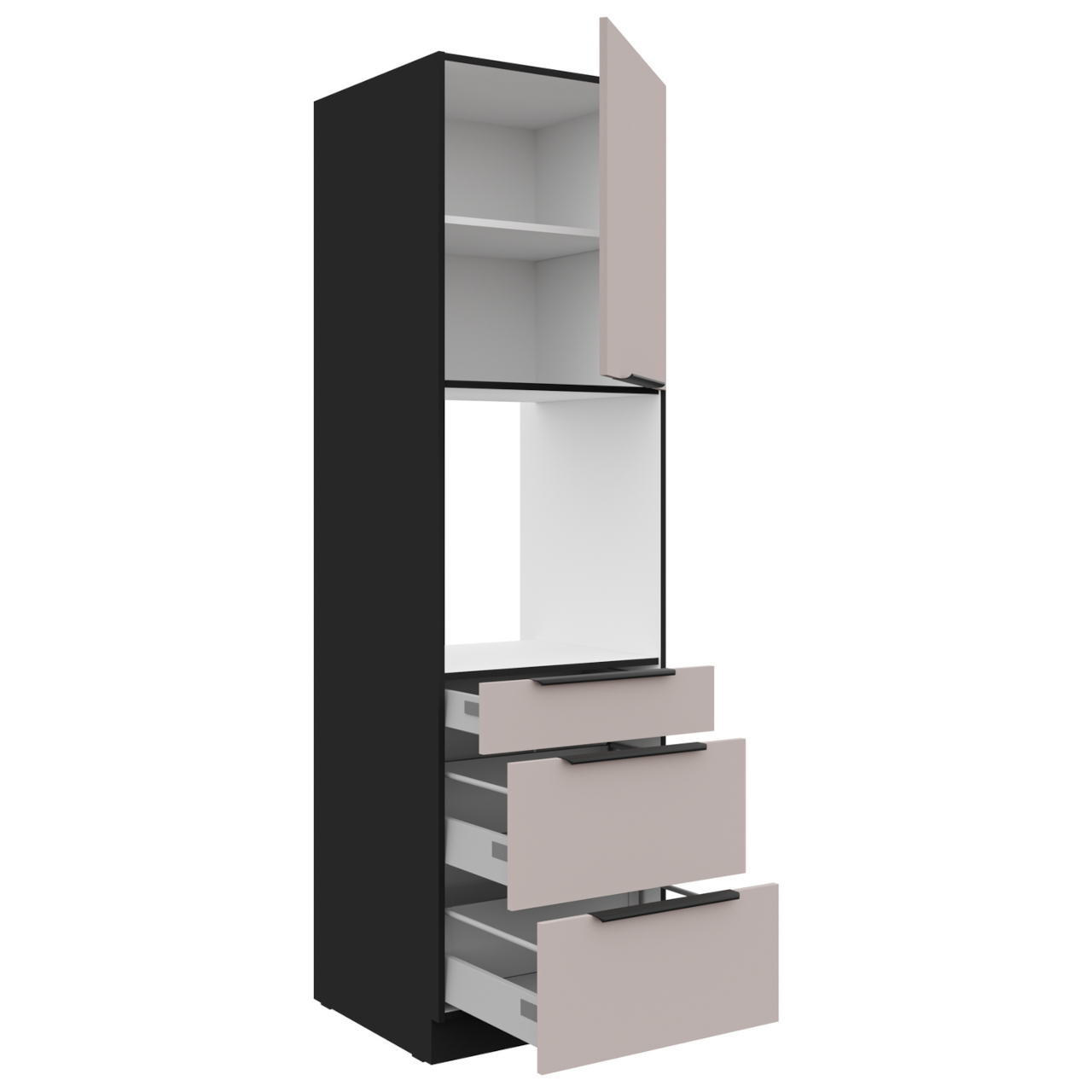 Słupek kuchenny 60 SILVIA 47 czarny / kaszmir - obrazek 3