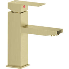 Bateria umywalkowa niska GABI 02 złoto szczotkowane