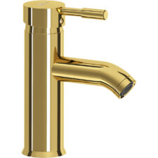 Bateria umywalkowa niska LOME 02 złoty połysk