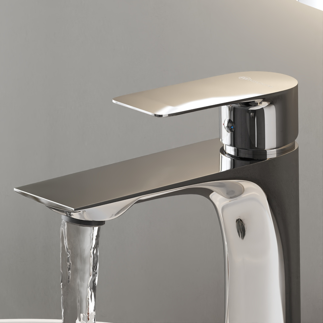 Bateria umywalkowa niska BISU 02 chrom połysk - obrazek 7