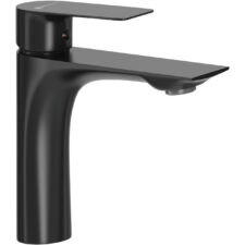 Bateria umywalkowa niska BISU 02 czarny mat