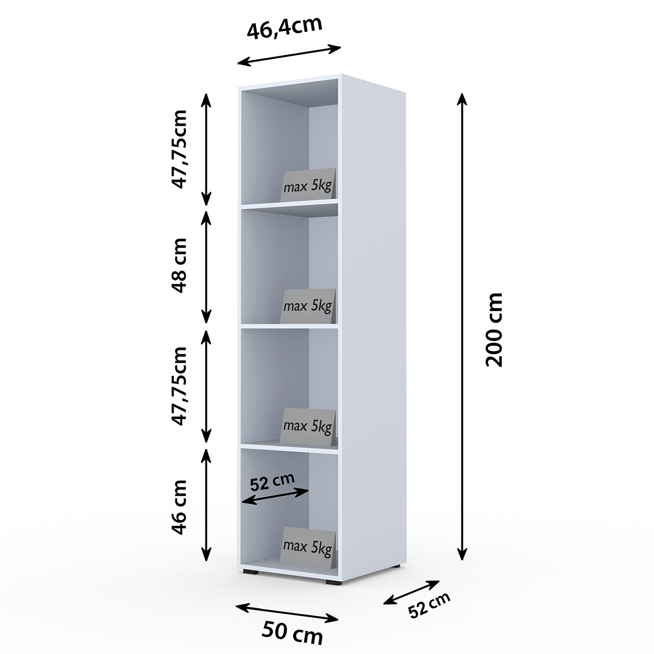 Szafa VITRUM 50 dąb artisan / czarny - obrazek 3