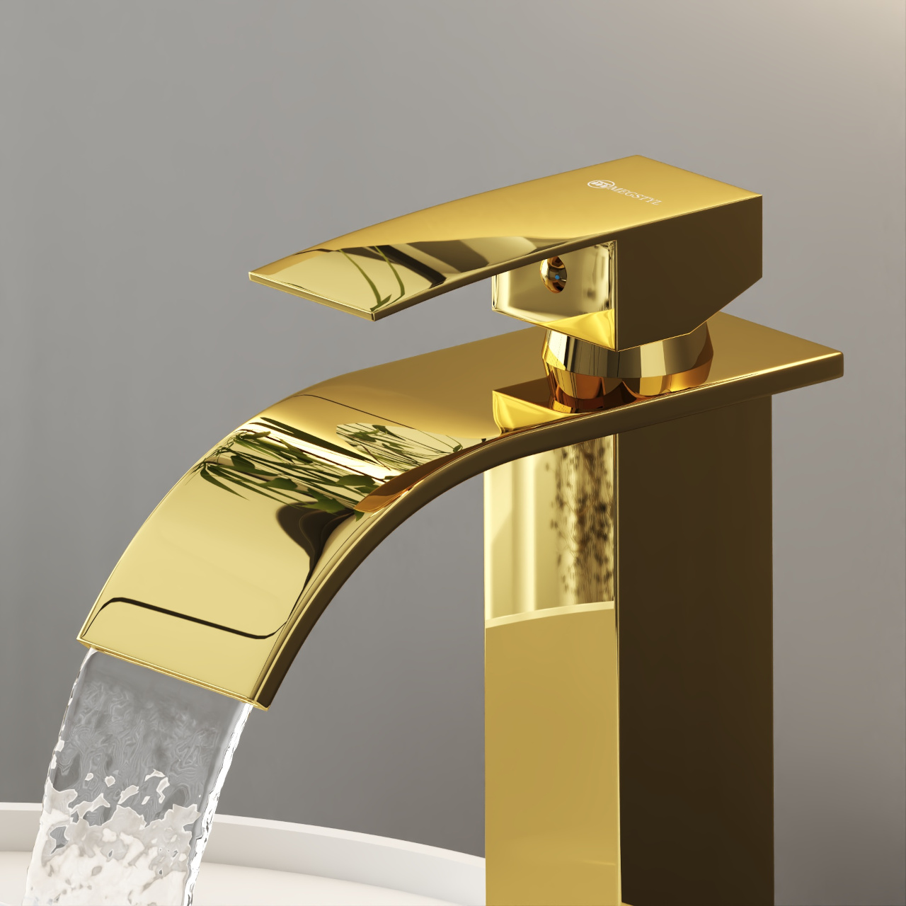 Bateria umywalkowa niska YUTA 02 złoty połysk - obrazek 7