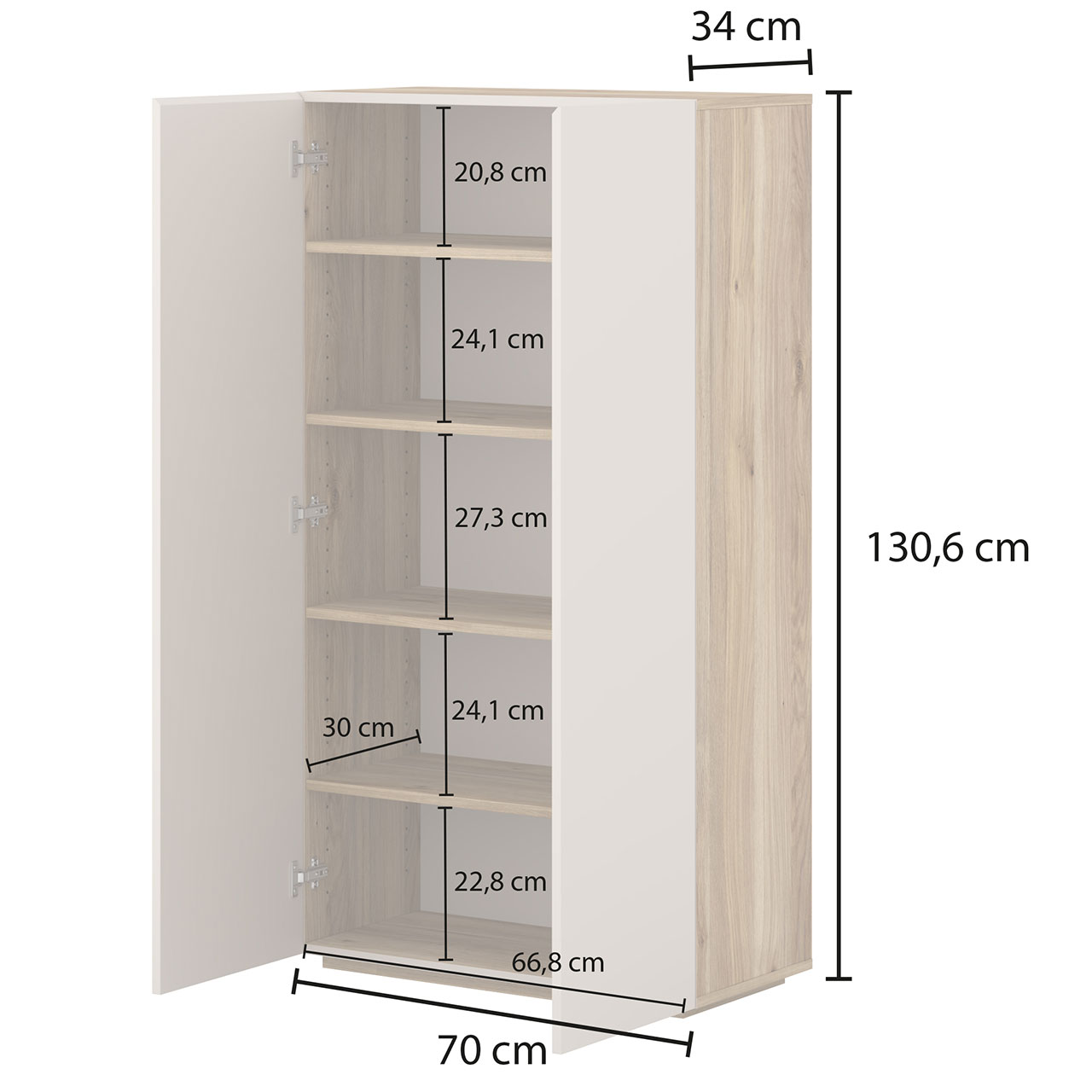 Komoda DRISS 42 dąb mauvella / kaszmir - obrazek 6