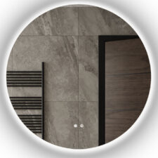 Lustro łazienkowe okrągłe KLARA 80cm z oświetleniem LED antypara