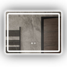 Lustro łazienkowe prostokątne VENTO 80x60cm z oświetleniem LED antypara