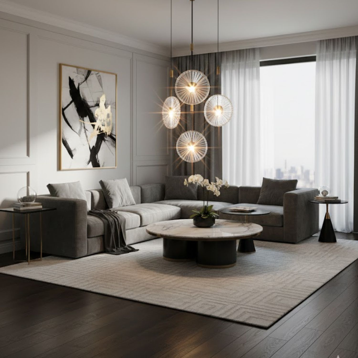 Lampa wisząca SUNBLAST - LED 20 cm, złota - obrazek 7