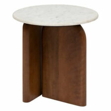 Stolik Nanda mango/marmur biały