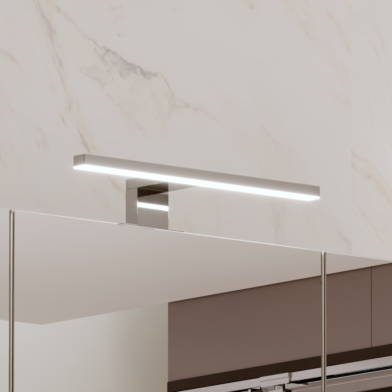 Oświetlenie LED nad szafkę ALICE 30cm chrom - obrazek 3