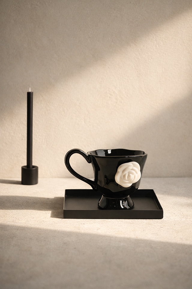 Kubek SHP BIAŁA RÓŻA czarny - obrazek 4