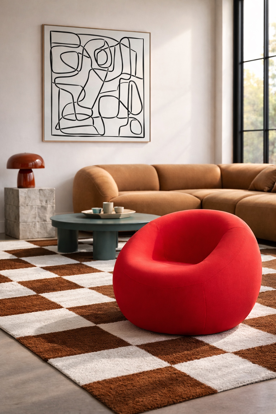 Pufa MAMMA czerwona - obrazek 6