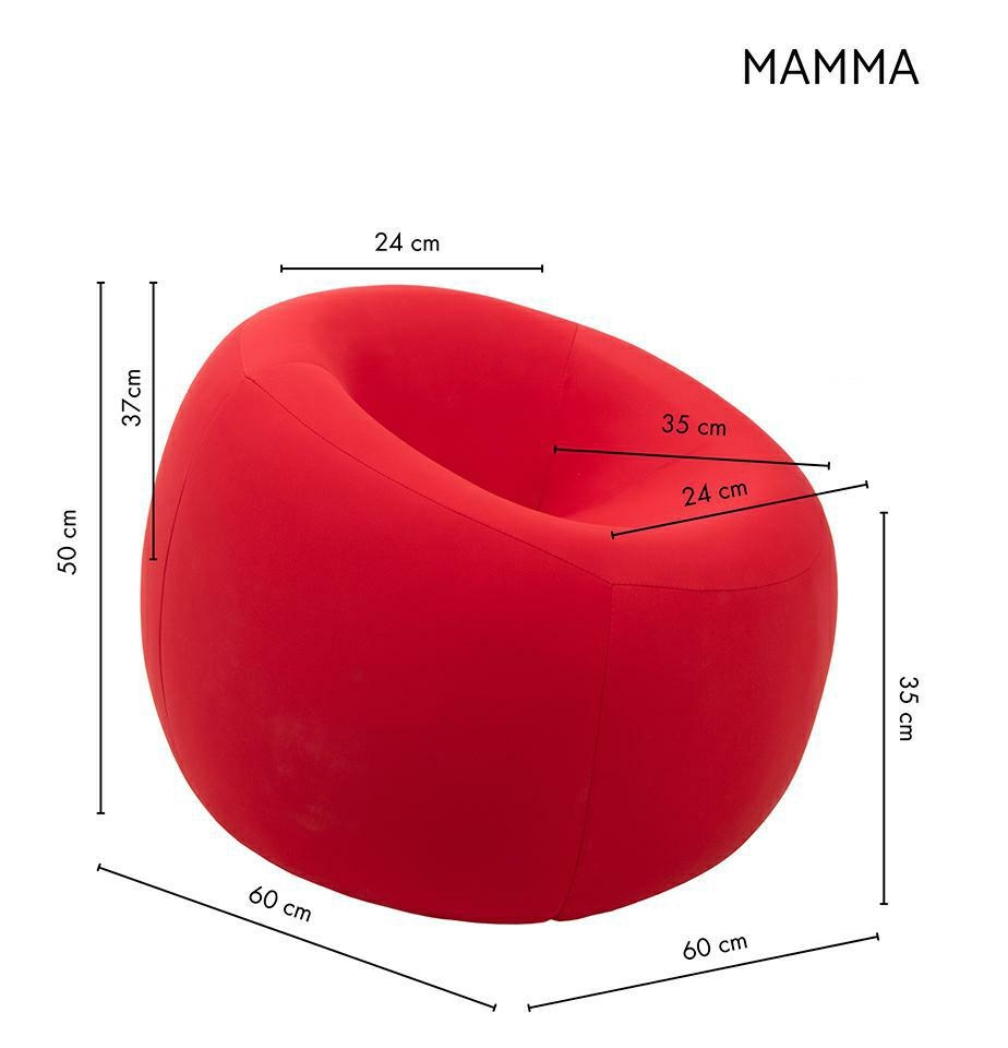 Pufa MAMMA czerwona - obrazek 9
