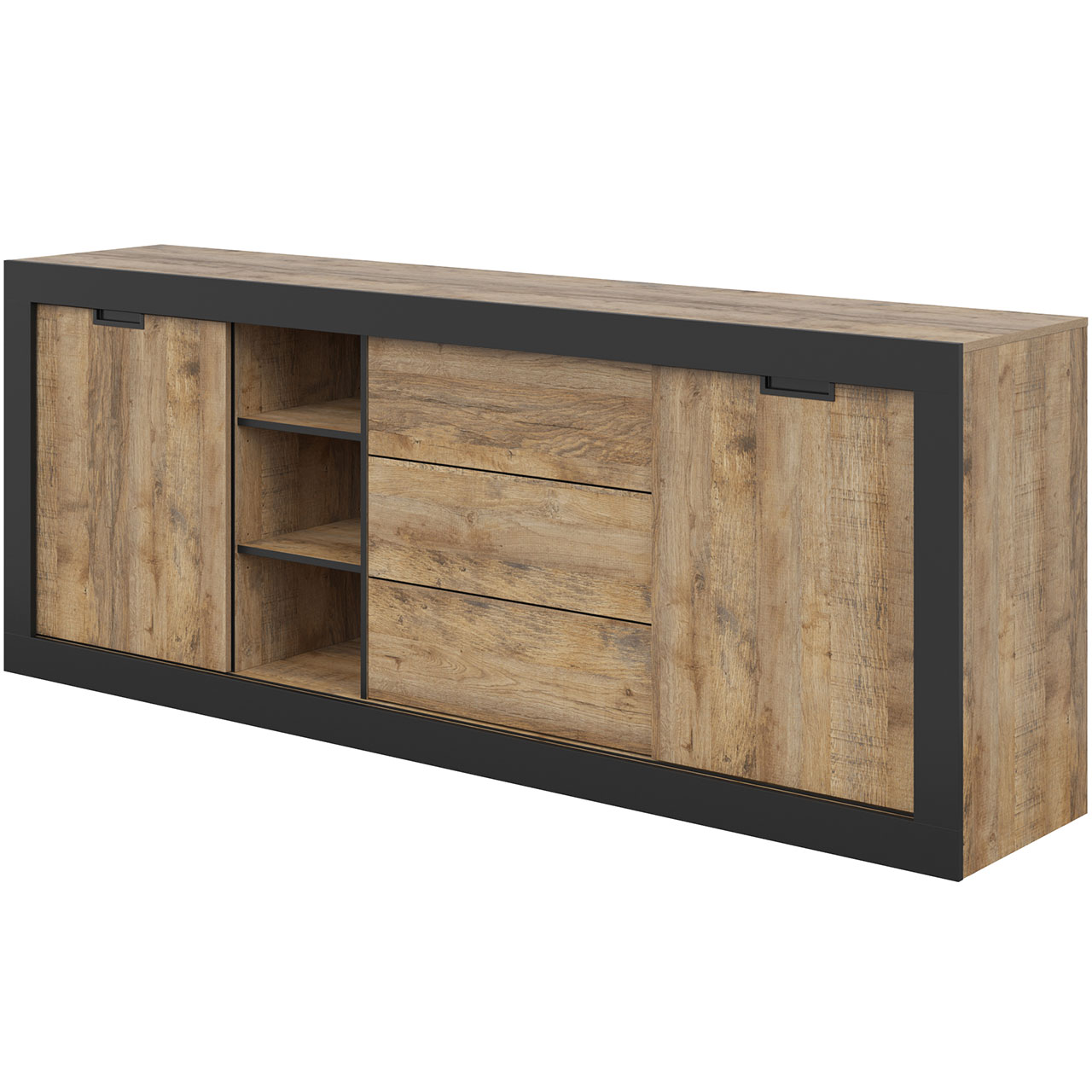 Komoda TRUDO 25 dąb samdal / czarny