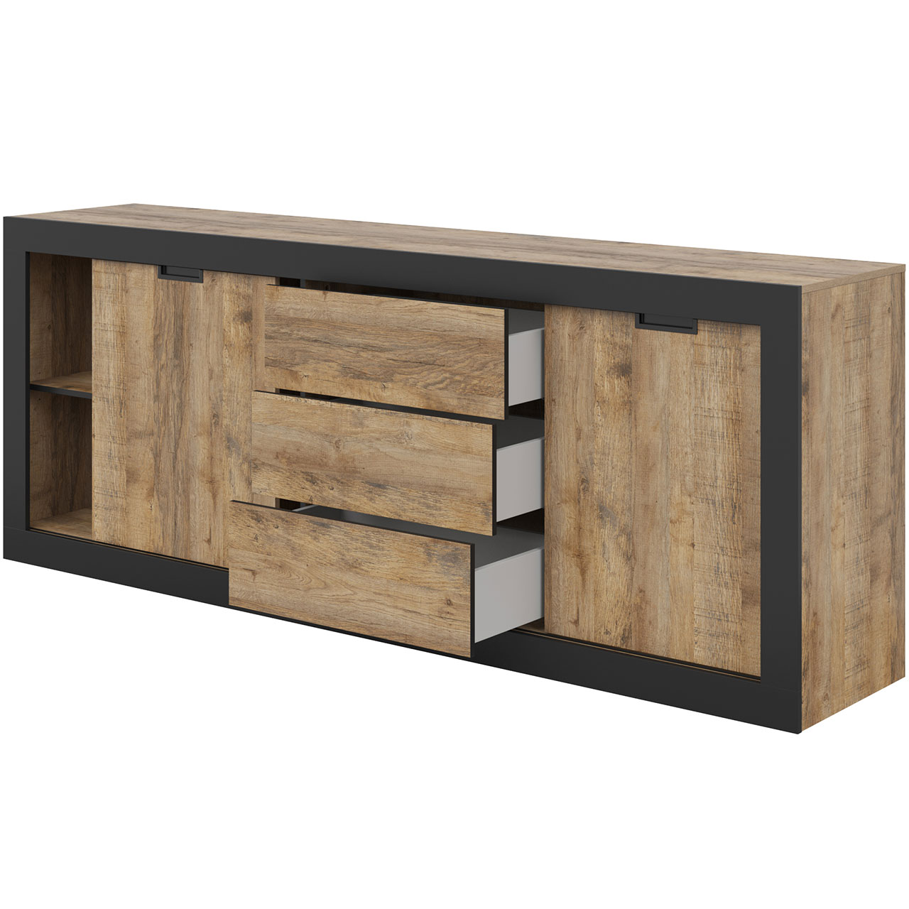 Komoda TRUDO 25 dąb samdal / czarny - obrazek 5