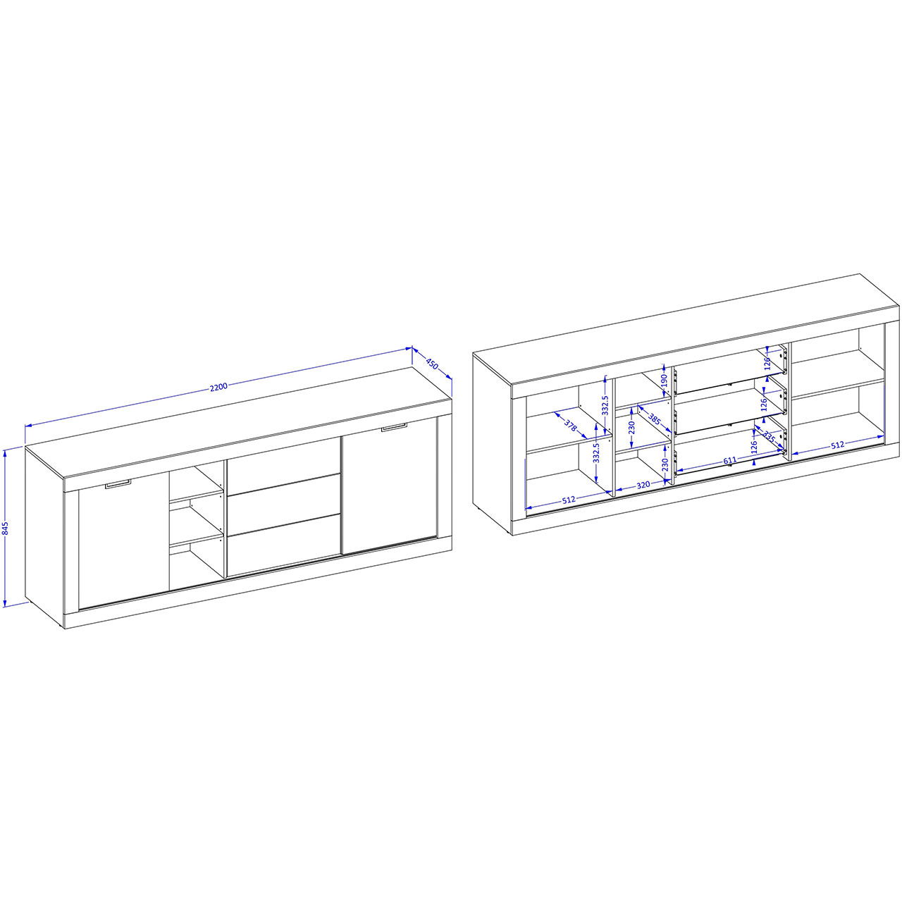 Komoda TRUDO 25 dąb samdal / czarny - obrazek 6