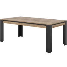 Stół 100x195 TRUDO 94 dąb samdal / czarny